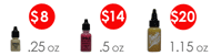 Airbrush Makeup Bottle Sizes - Link to Color Chart